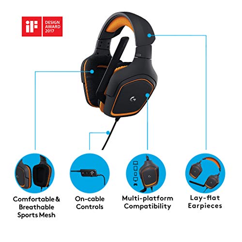 G231 Prodigy Gaming Headset - N/A - 3.5 MM - N/A - EMEA - BLK-ORNG