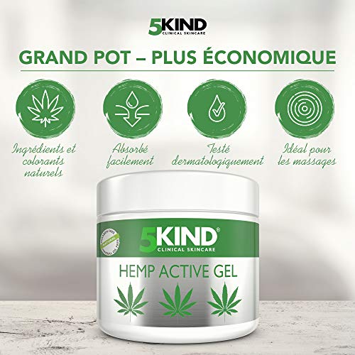 Gel de Cáñamo Alivio Activo para Músculos y Articulaciones- Gran Poder Calmante Fórmula con Aceite de Cannabis Rica en Extractos Naturales Para el Alivio de Pies, Rodillas, Espalda, Hombros (300ml)