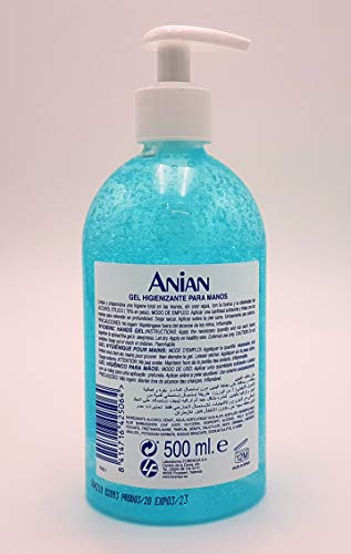 GEL HIDRO-ALCOHÓLICO ANIAN. 500ML.