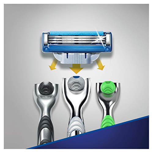 Gillette Mach 3 Turbo Maquinilla de Afeitar, 4 Recambios, con Hojas más Fuertes que el Acero