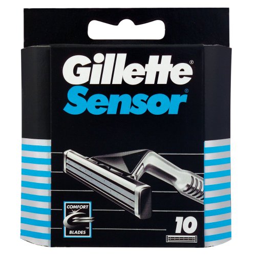 Gillette Sensor Hojas de afeitar para hombre, 10 unidades