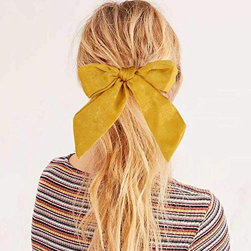 Gomas del Pelo, 9 Piezas de Elástico Cabello Scrunchies con Lazo, Multicolores Coleteros de Gasa Banda de Pelo Accesorios Pelo para Mujeres y Niñas, 9 colores