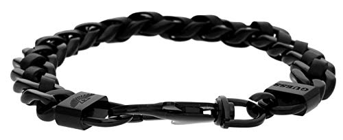 Guess Herren-pulsera Guess Jet acero y colour negro, talla única