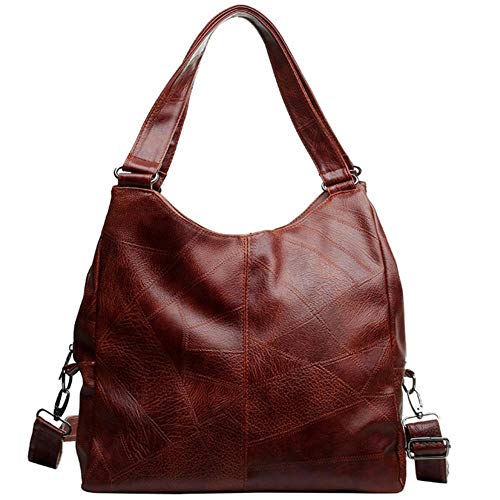 GUIO Bolso de Mujer   Messenger Bag   PU Bolso de Hombro de Mujer con Descuento Bolsos de Viaje, Marrón