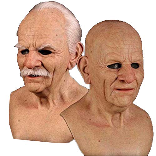 Gundai Halloween Headgear Decor The Elder Old Man Headgear for Masquerade Realistic A