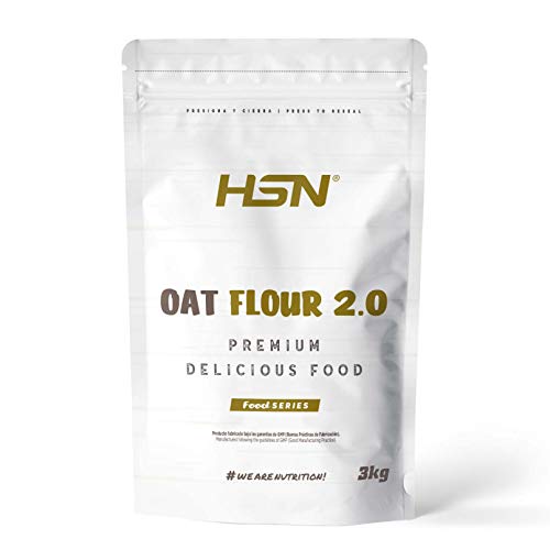 Harina de Avena de HSN | Oatmeal | Instantánea Ideal para Batidos, Tortitas de Avena y Claras, Recetas Fitness | De Sabores, En Polvo, Vegana, Sin Lactosa, Sin Soja, Sin Sabor, 3Kg