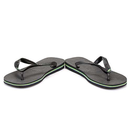 Havaianas Brasil Chanclas Unisex Adulto, Negro (Black 0090), 47/48 EU