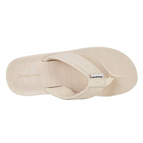 HEVA Chanclas para Hombre Piscina Sandalias Flip-Flop(40EU Amarillo Beige)