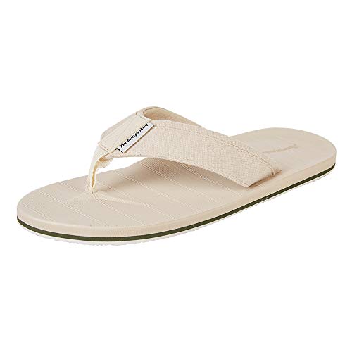 HEVA Chanclas para Hombre Piscina Sandalias Flip-Flop(40EU Amarillo Beige)