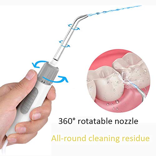 HSJDP Water Floss Hogares Plug-In Ortodoncia Oral Irrigador Limpieza de Dientes Limpiador de Dientes Impermeable Limpieza Blanqueamiento de Dientes Pulso 3 Modos