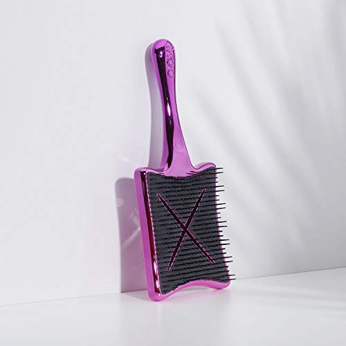 ikoo Paddle X Metallic - Cepillo plano, todo tipo de cabello. Desenreda y masajea. Ventilación anti estrés para un secado fácil y rápido. Cepillado innovador, Styling impecable.