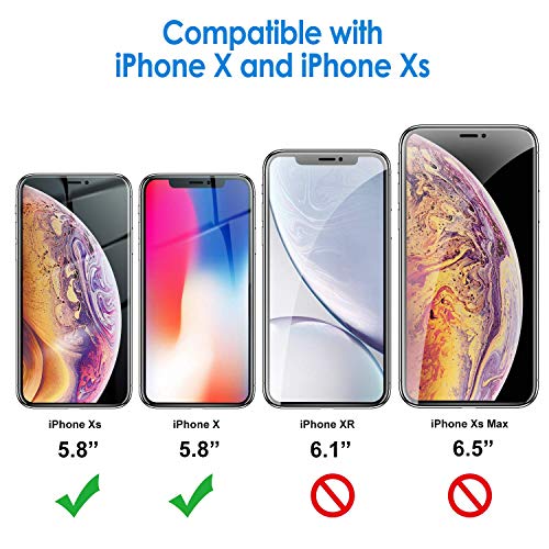 JETech Funda Compatible iPhone XS iPhone X, Carcasa con Fibra de Carbono, Anti-Choques, Gris