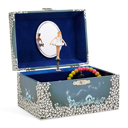 Jewelkeeper - Caja de Música para Joyas, con Hada Estrellada Azul y Blanca - Melodía del Lago de los Cisnes