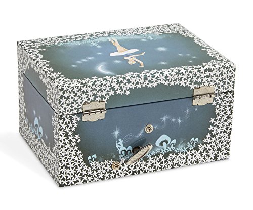 Jewelkeeper - Caja de Música para Joyas, con Hada Estrellada Azul y Blanca - Melodía del Lago de los Cisnes