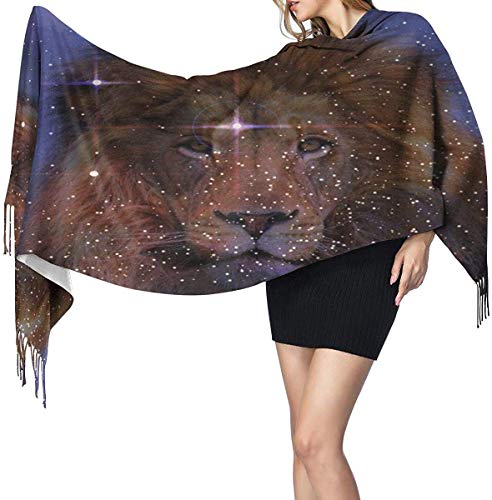 JJsister Bufandas de Mujer,Bufanda Chales para Mujer, Spaces Masai Lion Winter Scarf Shawl Wrap For Women Long Large Warm Scarves