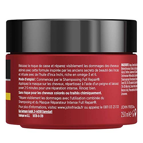 John Frieda Full Repair máscara reparadora intensa hidratación + reparación para cabello dañado 250 ml