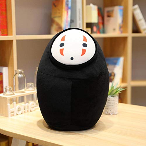 Junsansir Spirited Away Faceless Man No Face Peluches No Face Ghost Kaonashi Relleno en Forma de U Almohada Regalo Creativo para niñas Niños,Juguete Rojo