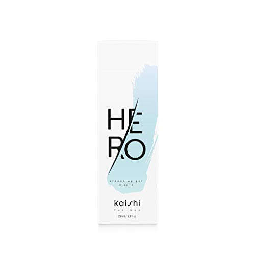 Kaishi - Gel limpiador 3 en 1 HEro multiusos para cara, cuerpo y pelo, 150 ml