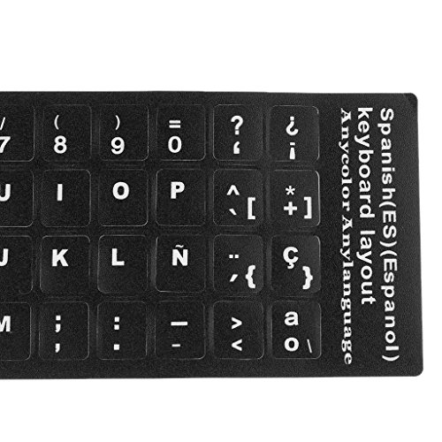 KESOTO 2/3/4/5/10x Pegatina de Película de Teclados Español Protector de Pantalla Adecuado para Ordenador Portátil - 2pcs