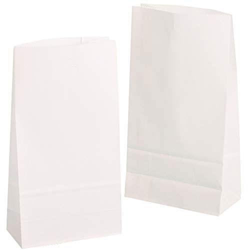 kgpack 100x Bolsas de Papel Kraft DIY 9 x 16 x 5 cm | Bolsas de Papel Kraft para niños | Calendario de adviento | Bolsa de Regalo de Fondo Plano | Bolsa de Papel de Alimentos