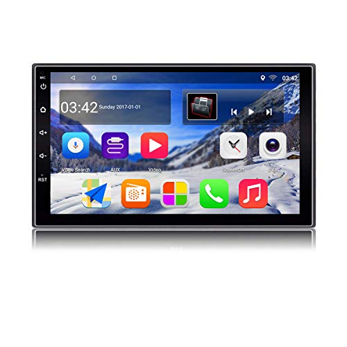 KKXXX S2 Android 9.0 Autoradio Am FM RDS 2 DIN Navegacion GPS 1 GB RAM 16 GB ROM Pantalla Tactil Capacitiva 7 Pulgadas 1080P Control del Volante BT WiFi