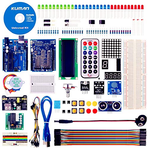 kuman Más Completo y Avanzado Mega Starter Kit para R3 con Guías Tutorial Detallada, MEGA2560, Mega328,5V Motor Paso a Paso, Kit con Placa K4