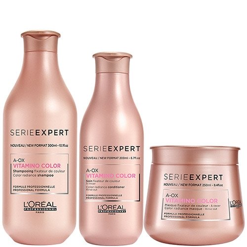 L 'Oreal Professionnel serie Expert Vitamino Color a-ox Champú 300 ml Acondicionador, 200 ml y Masque 250 ml Pack