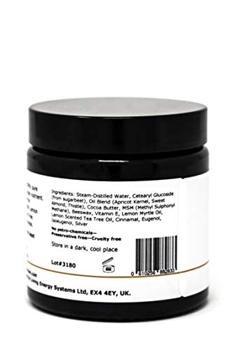 La crema Plata-MSM con aceites esenciales de limón mirto y de limón del árbol del té - 120 ml