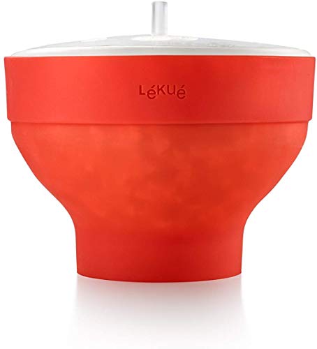 Lékué Recipiente para cocinar Palomitas, Rojo, 20 cm