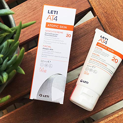 Leti AT4 Cuidado de protección múltiple con protección solar media (SPF 20) - 50 ml