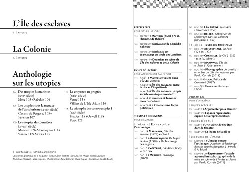 L'Île des esclaves, La Colonie: suivi d'un parcours sur les utopies (Classiques & Cie Lycée)