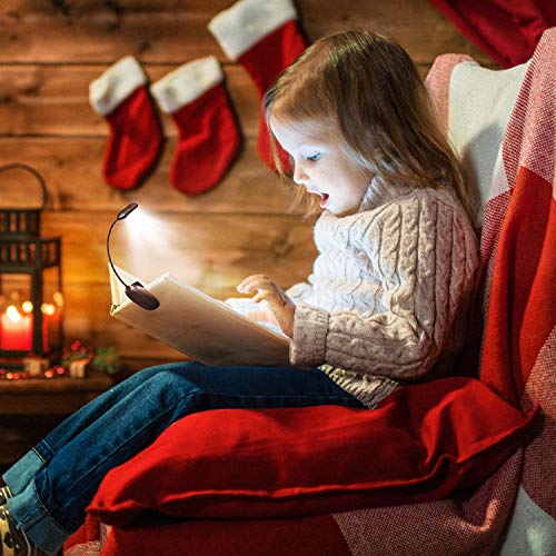 LITOM Luz de Lectura, Luz de Libro Recargable con 60H de Autonomía, 7 LED con 9 Modos de Luz, 360° Flexible Lampara de Lectura Pinza para Lectores Noche, E-Reader, Libro, PC y Tablet