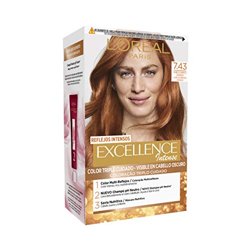 L'Oréal Paris Excellence Intense Coloración Tono: 7,43 Rubio Cobrizo Dorado