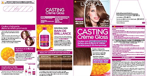 Lote de 2 tintes para cabello Casting Crème Gloss, coloración tono sobre tono, sin amoniaco, de L'Oréal Paris