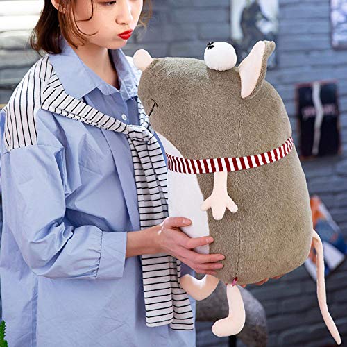 Lovely Fat Grey Rat Pillow Animal de Peluche Juguetes de Peluche para niñas Niños Niños Ratón Muñeca Regalo de cumpleaños Lindo 24cm 35cm 45cm,45cm