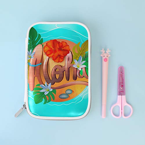 LUPINZ - Bolsa de maquillaje para mujer, diseño hawaiano Aloha