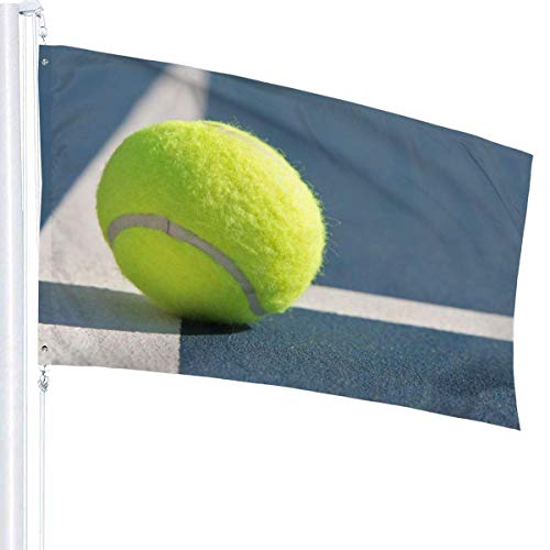 maichengxuan 3x5 Foot Tennis Ball On Line Printed Polyester Bandera, Designs Outdoor Bandera Home Bandera de Jardín Banner Breeze Bandera for Decorate Garden Courtyard