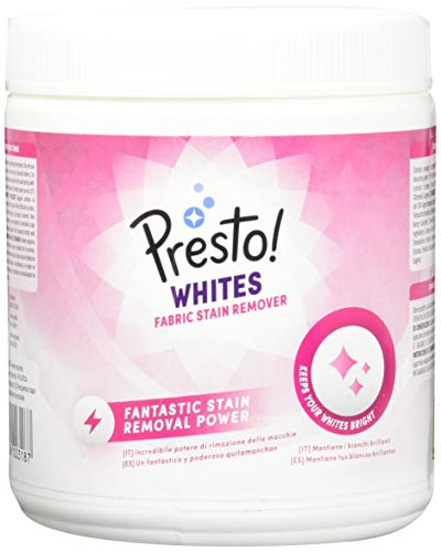 Marca Amazon - Presto! Quitamanchas en polvo para ropa blanca, 80 lavados (2 Packs de 40 lavados)