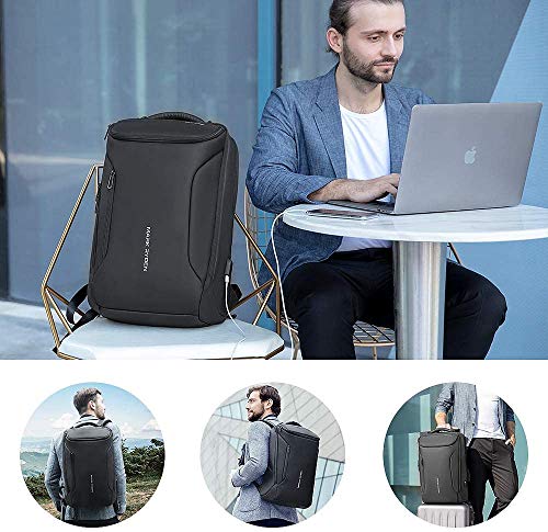 MARK RYDEN Mochila Impermeable para Hombres portátiles. Mochila Moderna para Viajes universitarios al Aire Libre con Puerto USB y portátil de 17.3 Pulgadas