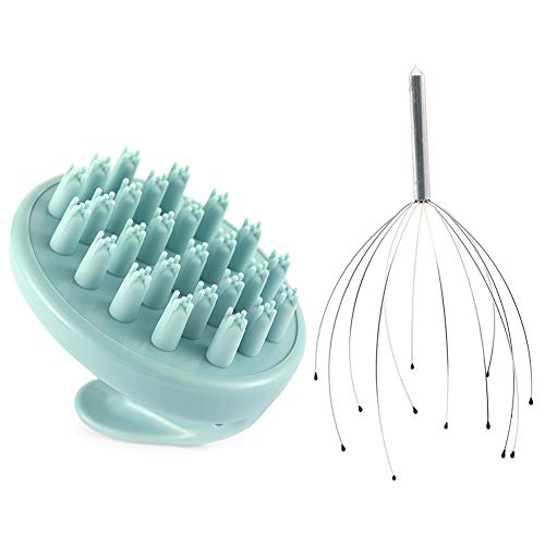 Masajeador Cuero Cabelludo, Masajeador De Cabeza, Cepillo del Massager, Cepillo del Massager del Champú, Masajeador de Ducha y cuero cabelludo ideal para relax y alivio terapéutico del estrés