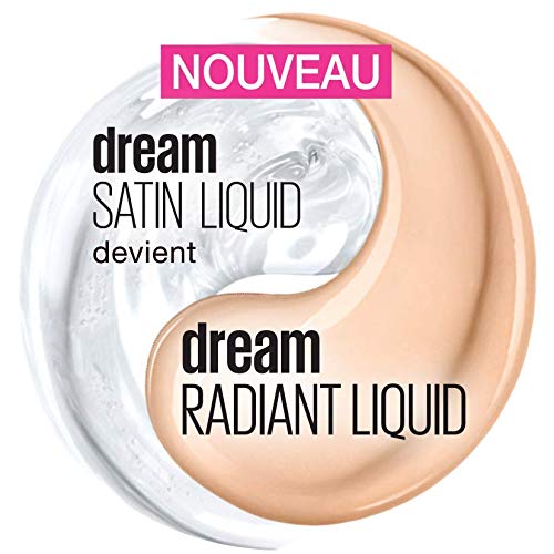 Maybelline Dream Satin Liquid 48 Sun Beige base de maquillaje Frasco dispensador Líquido - Base de maquillaje (Sun Beige, Piel mixta, Piel normal, Piel sensible, Frasco dispensador, Líquido, Encogimiento Pore, Natural)