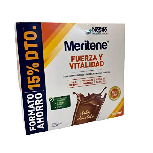 MERITENE FUERZA Y VITALIDAD DUPLO SABOR CHOCOLATE (30 SOBRES)