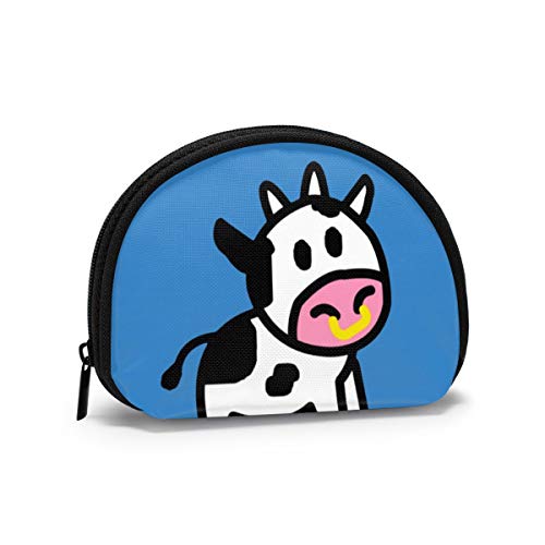 Mini Monedero para Mujer Cartoon Cow Monedero Monedero Estuche de Cambio Lindo Tarjeta de crédito Monederos para Llaves Monedero pequeño 1pcs