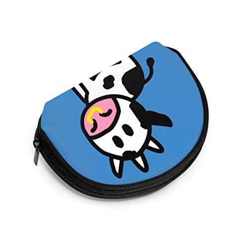 Mini Monedero para Mujer Cartoon Cow Monedero Monedero Estuche de Cambio Lindo Tarjeta de crédito Monederos para Llaves Monedero pequeño 1pcs