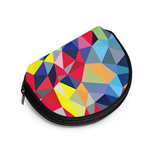 Mini Monedero para Mujer Geometric Polygonal Monedero Monedero Estuche de Cambio Lindo Tarjeta de crédito Monederos para Llaves Monedero pequeño 1pcs