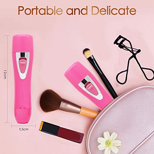 Miriqi Depiladora Eléctrica Mujer Depiladora Facial Electric Hair Remover,4-En-1 Recargable Impermeable Wet & Dry Afeitadora eléctrica para Facial, Nariz, Cuerpo, Cejas, Axilas (Rosa) (Rosa)