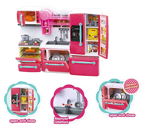 ML Cocina de Juguete para niños y niñas Set Juego cocinita Infantil 3 Años Juego de Imitación Mini Kitchen