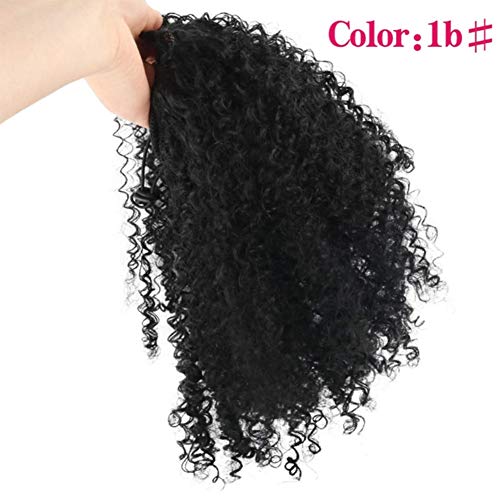 Morningsilkwig Afro Puff Drawstring Ponytail 30CM Afro Kinky Curly Cabellos Afroamericano Saciés corto Envoltura Synthetic clip en extensiones de pelo 12inch