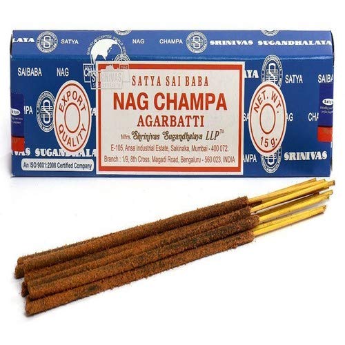 Nag Champa 1401 - Paquete de palitos de incienso 15 g x 12 paquetes