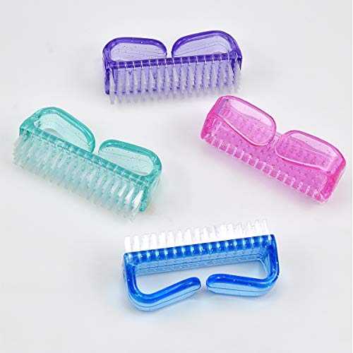 NATUCE 4PCS Cepillo De Uñas, Cepillo de Limpieza para Uñas, Cepillos para Uñas Mano Cepillo de Limpieza, Cepillo de Mano de Fregar Limpieza, Cepillo de Mango Pequeño para Limpieza y Limpieza de Uñas